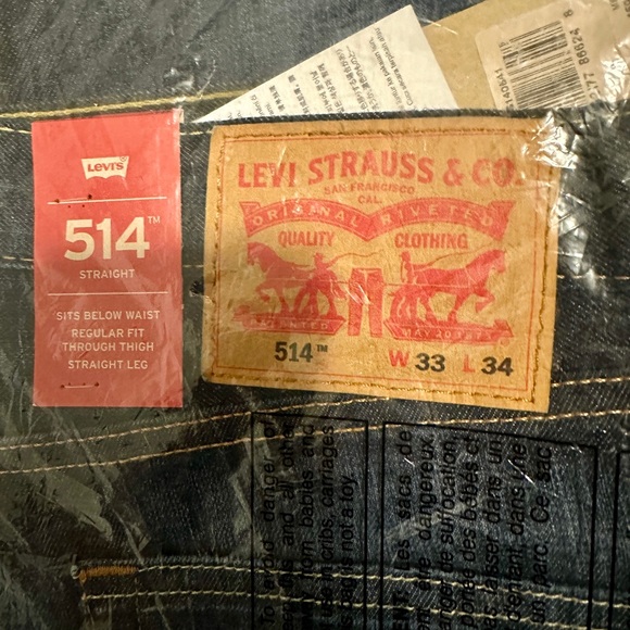 Levi's 514 Straight Fit Jeans - Dark Blue - Picture 2 of 3